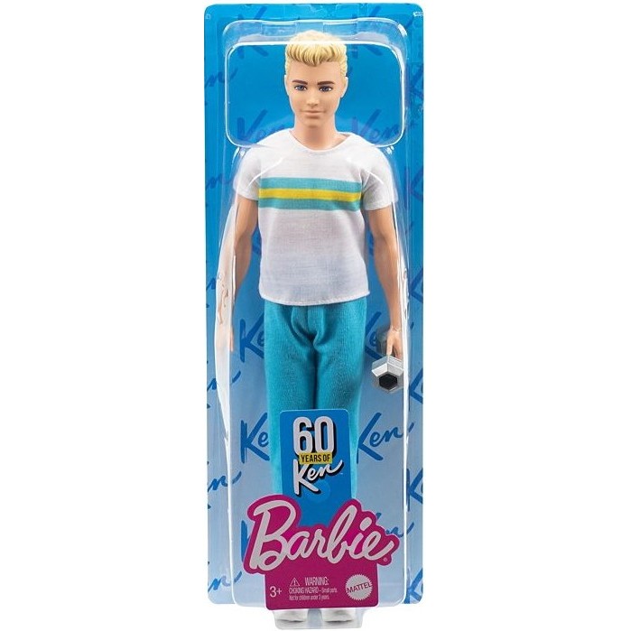 Barbie 60th Anniversary Doll 2 in Throwback Workout Look with T-Shirt GRB43