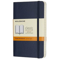 Moleskine Ruled Notebook Pocket Soft Sapphire