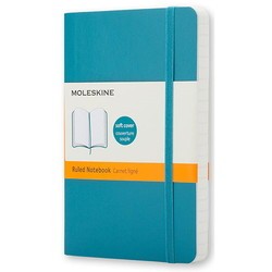 Moleskine Ruled Notebook Pocket Soft Aquamarine