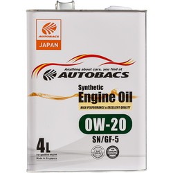 Autobacs Synthetic Engine Oil 0W-20 SN/GF-5 4L