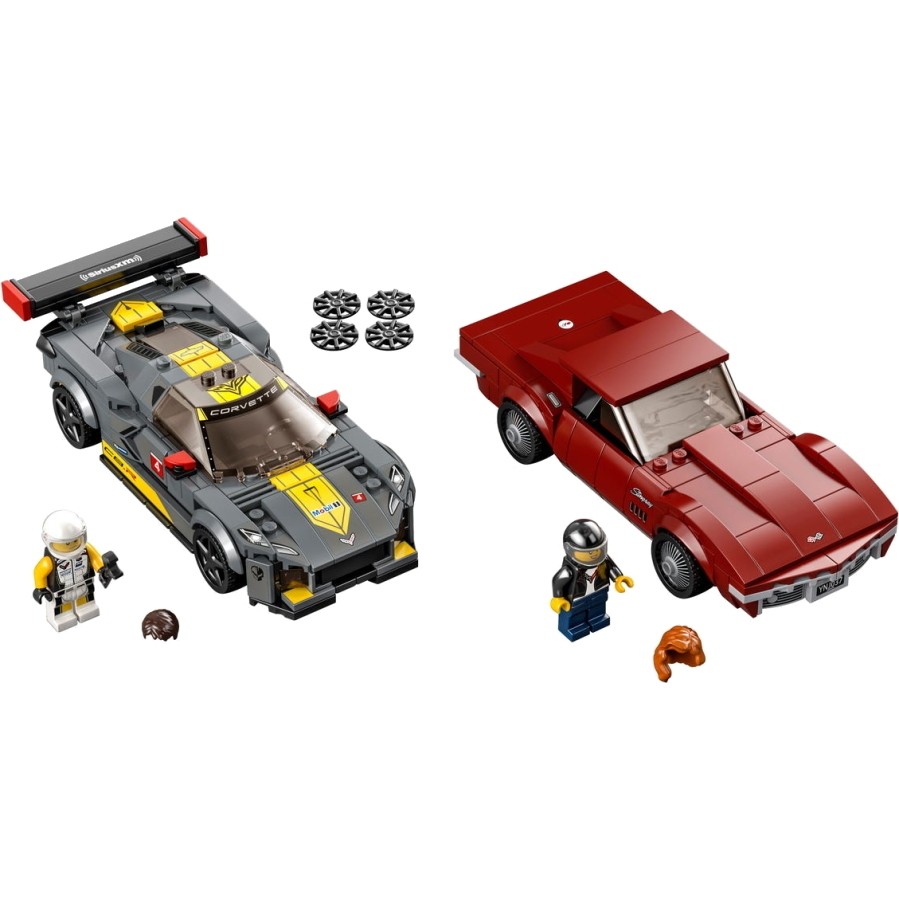 Lego Chevrolet Corvette C8.R Race Car and 1968 Chevrolet Corvette 76903