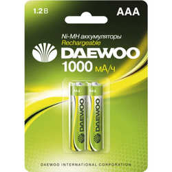 Daewoo Rechargeable 2xAAA 1000 mAh