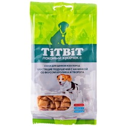 TiTBiT Crispy Pads Rabbit/Cottage Cheese 0.09 kg