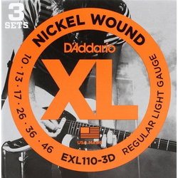 DAddario XL Nickel Wound 10-46 (3-Pack)