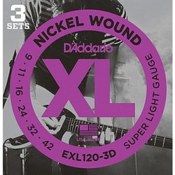 DAddario XL Nickel Wound 9-42 (3-Pack)
