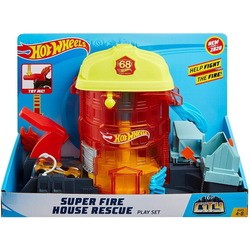 Hot Wheels Super City Fire House Rescue Play Set GJL06