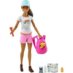 Barbie Hiking Doll Brunette with Puppy GRN66