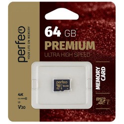 Perfeo Premium microSDXC UHS3 V30 64Gb
