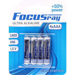 FOCUSray Ultra Alkaline 4xAAA