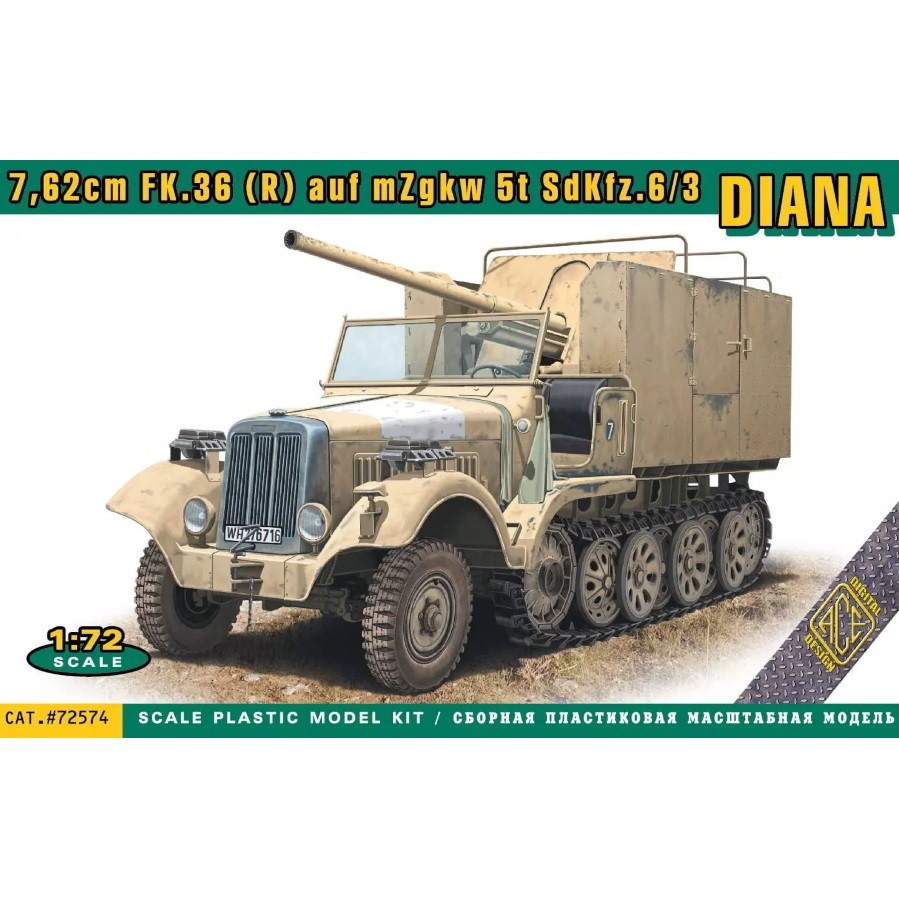 Ace 7.62cm FK.36 (R) auf mZgkw 5t SdKfz. 6/3 Diana (1:72)