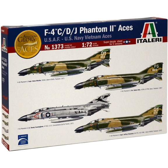 ITALERI F-4 C/D/J PHANTOM II ACES USAF-US Navy Vietnam ACES (1:72)