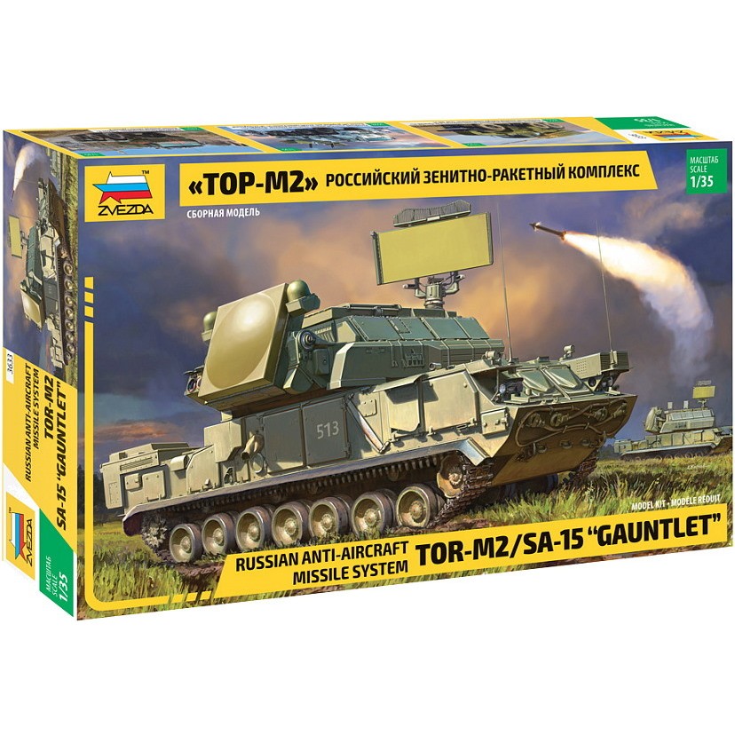 Zvezda Russian Anti-Aircraft Missile System Tor-M2/SA-15 Gauntler (1:35)