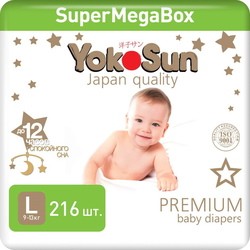 Yokosun Premium Diapers L / 216 pcs