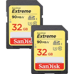 SanDisk Extreme SDHC Class 10 UHS-I U3 2-Pack