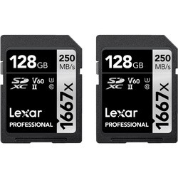 Lexar Professional 1667x SDXC 2-Pack 128Gb