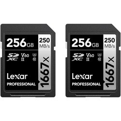 Lexar Professional 1667x SDXC 2-Pack 256Gb