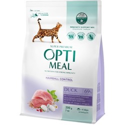 Optimeal Adult Hairball with Duck 0.2 kg