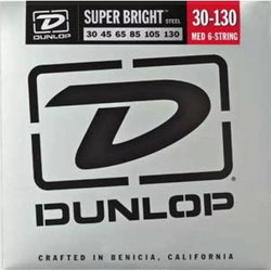 Dunlop Super Bright Nickel Wound 6-String Bass 30-130