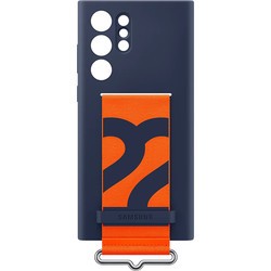Samsung Silicone Cover with Strap for Galaxy S22 Ultra