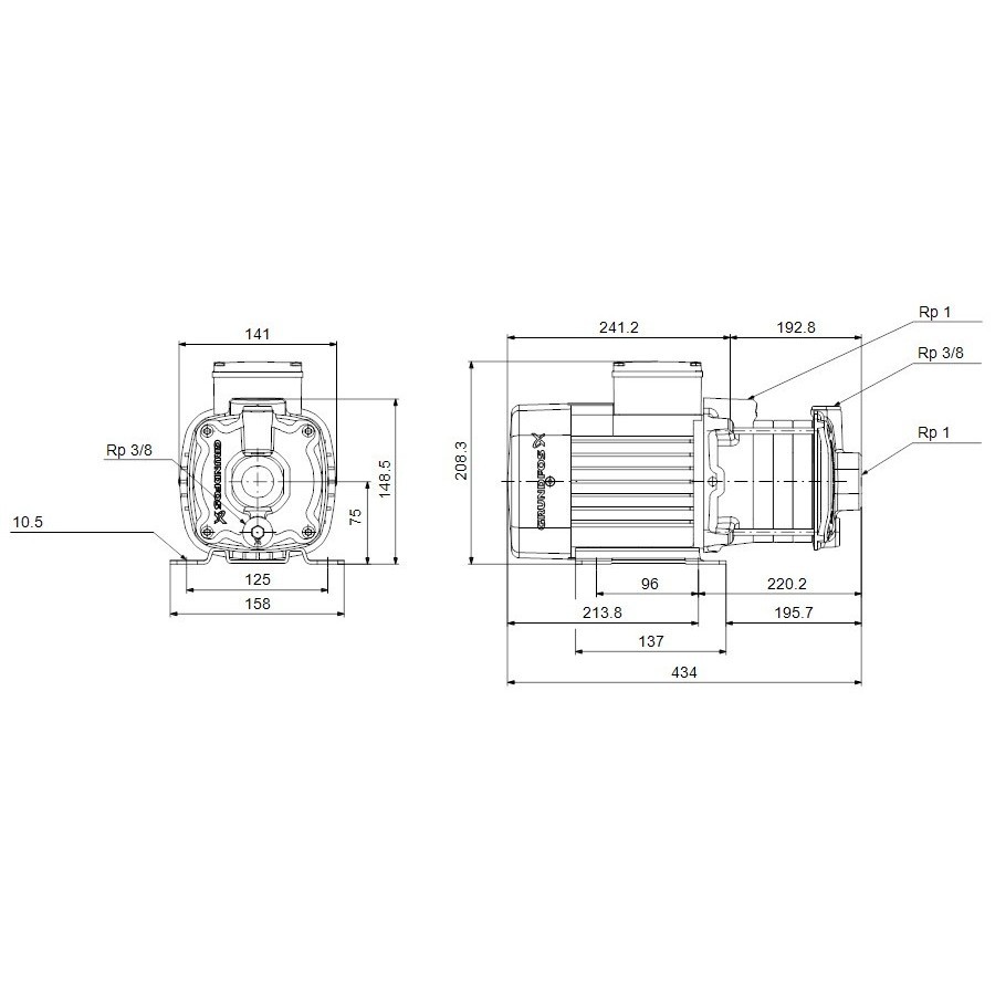 Grundfos CM 1-8 A-R-A-E-AQQE F-A-A-N