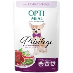 Optimeal Privilege Adult Lamb/Spinach Pouch 1.02 kg