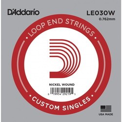 DAddario Nickel Wound Loop End Single Strings 030