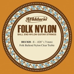 DAddario Folk Nylon Ball End Single 028