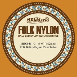 DAddario Folk Nylon Ball End Single 040