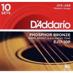 DAddario Phosphor Bronze 13-56 (10-Pack)