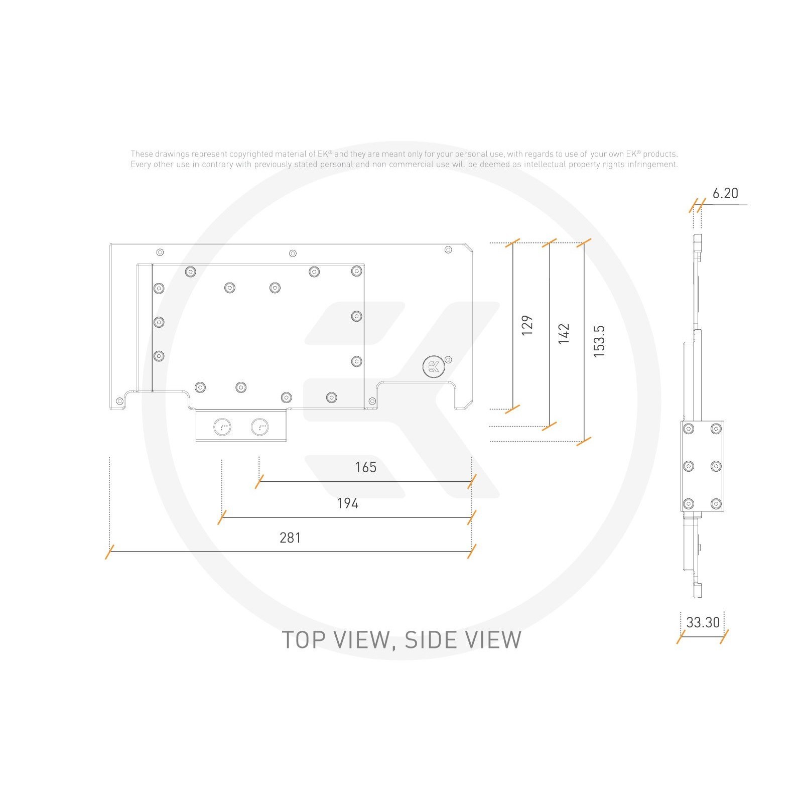 EKWB Quantum Vector Strix RTX 3080/3090 Active Backplate D-RGB - Plexi