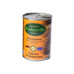 Baskerville Cat Canned with Turkey/Beef 0.4 kg