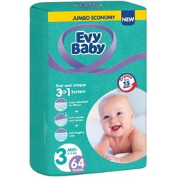 Evy Baby Diapers 3 / 64 pcs