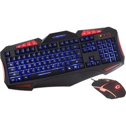 Esperanza Gaming USB Keyboard With Mouse Set Shelter