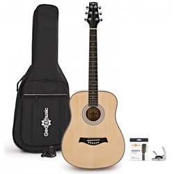 Gear4music 3/4 Size Electro Acoustic Travel Guitar Pack