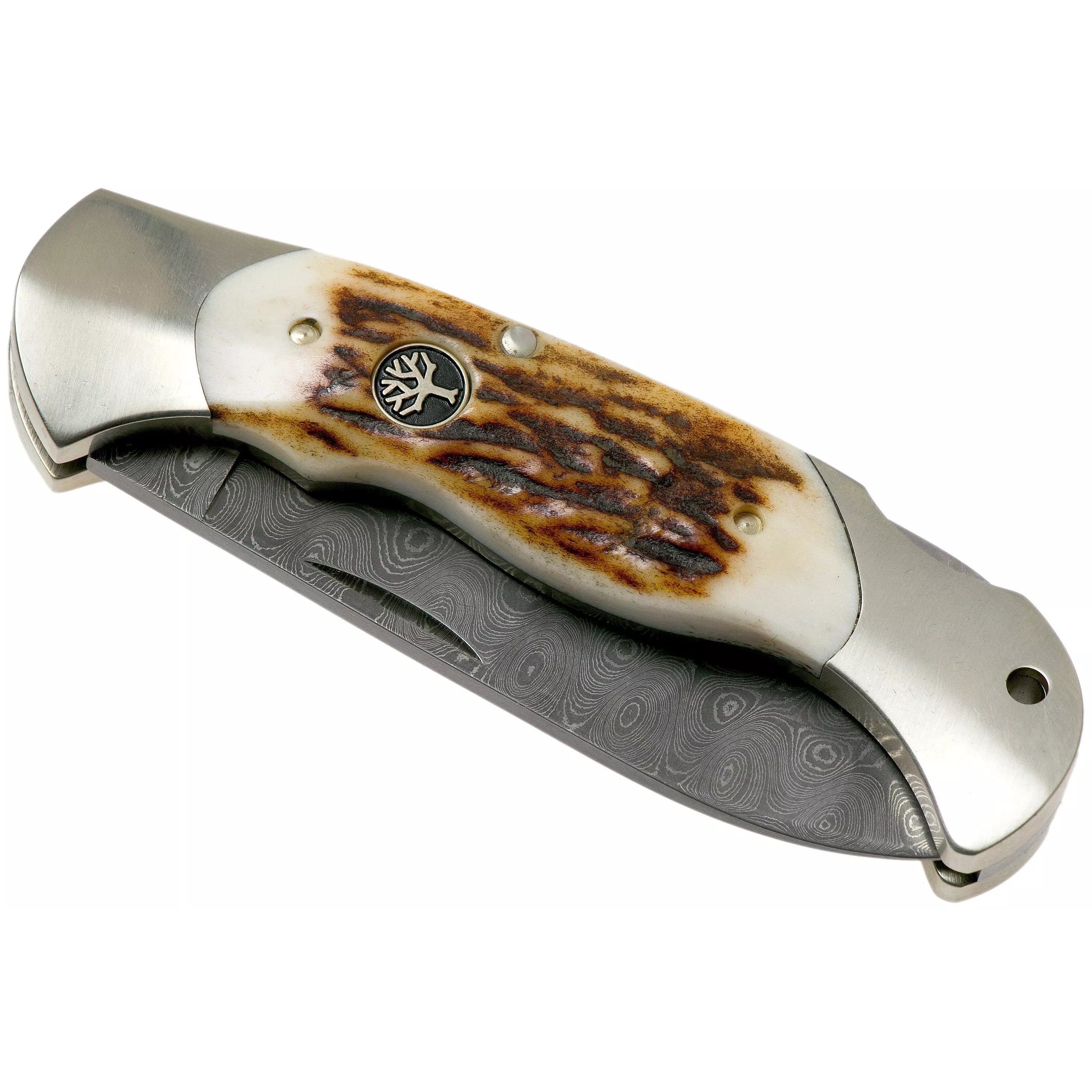 Boker Scout Spearpoint Stag Damascus