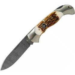 Boker Scout Spearpoint Stag Damascus