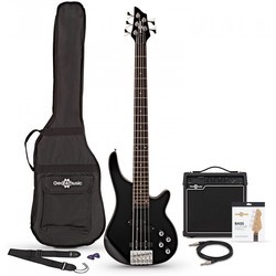 Gear4music Chicago 5 String Bass Guitar 15W Amp Pack