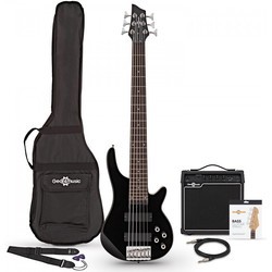 Gear4music Chicago 6 String Bass Guitar 15W Amp Pack