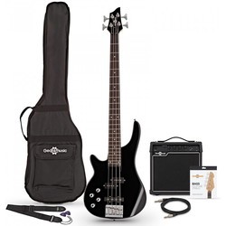 Gear4music Chicago Left Handed Bass Guitar 15W Amp Pack