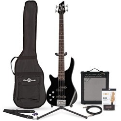 Gear4music Chicago Left Handed Bass Guitar 35W Amp Pack