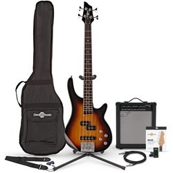 Gear4music Chicago Short Scale Bass Guitar 35W Amp Pack