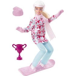 Barbie Winter Sports Snowboarder Blonde Doll HCN32