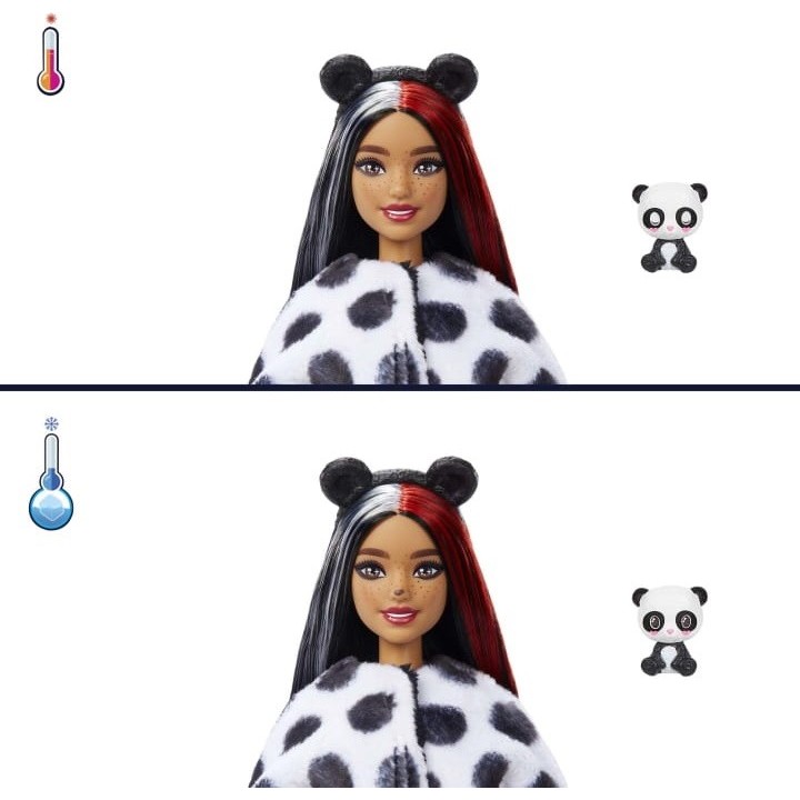 Barbie Cutie Reveal Doll with Panda Plush Costume and 10 Surprises HHG22