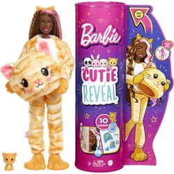 Barbie Cutie Reveal Doll with Kitty Plush Costume and 10 Surprises HHG20