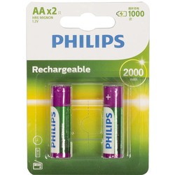 Philips Rechargeable 2xAA 2000 mAh