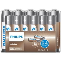 Philips Alkaline 10xAA + 6xAAA
