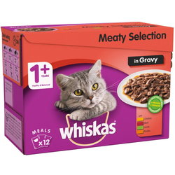 Whiskas 1+ Meat Selection in Gravy 1.2 kg