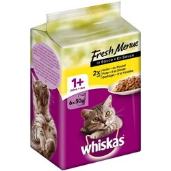 Whiskas 1+ Fresh Menue in Sauce mit Huhn, Pute, Geflügel 0.3 kg