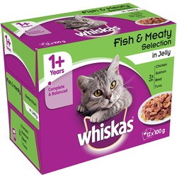 Whiskas 1+ Fish/Meat Selection in Jelly 1.2 kg