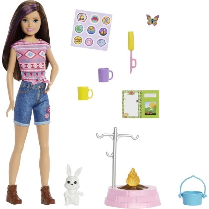 Barbie It Takes Two Skipper Camping Doll With Pet Bunny HDF71